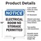 Signmission Electrical Room No Storage, 7 in W x Rectangle, Aluminum OS-2PACK-NS-A-710-V-11687 - alternate 6